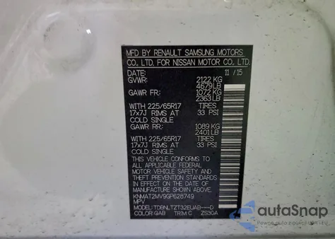 2016 Nissan Rogue S z USA, uszkodzony, nr VIN KNMAT2MV9GP628749